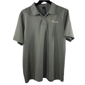 Lululemon Polo Shirt Mens Size LayWhite‎ Logo Flyland